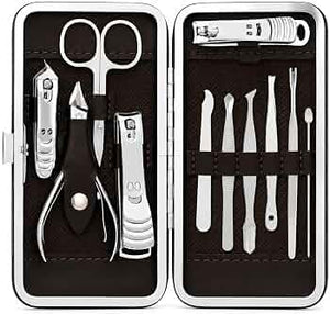 Kit Professionale Manicure e Pedicure in Acciaio Inossidabile – 12 Pezzi